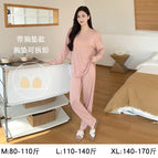 Mt2505 pink long-sleeved trousers with chest pads / M (recommended 40-55kg )