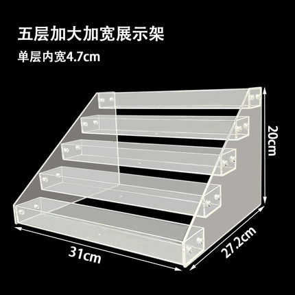 Nail Polish Display Stand Transparent Ladder Rack Nail Art Shop Display Nail Polish Layered Storage Rack Storage Rack Multi-Layer Storage Rack