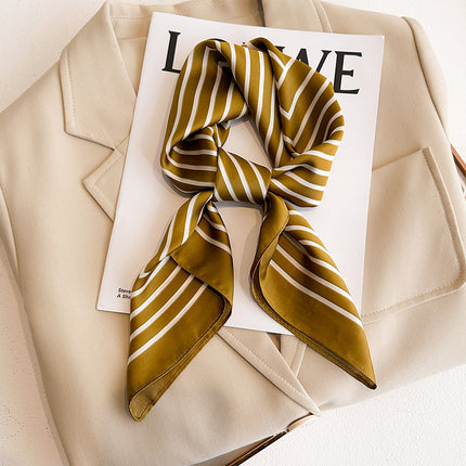 Simulated Silk Printed Silk Scarf for Women, Korean Cashew Leopard Print Headscarf, Four-Season Scarf, Professional Scarf Wholesale