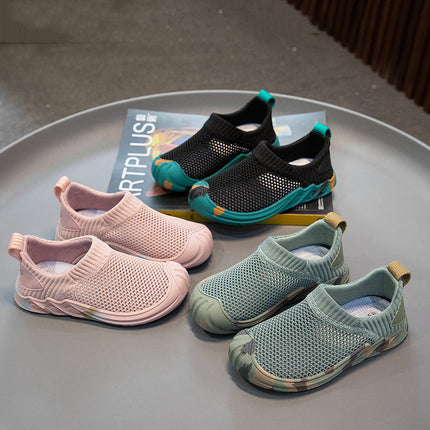 Boys Sports Shoes Mesh Breathable Mesh Shoes Explosions 2023 Spring and Autumn New 3-6-12 Years Old Children's Running Shoes Ultra Light