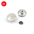 2#Environmentally friendly stainless steel buttons (default screws can be replaced with aluminum nails if you leave a message)