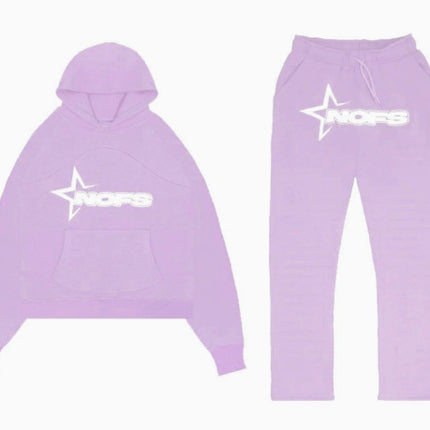 Y2K New Long Sleeve Noes Hoodie Suit Sweatshirt Two-Piece Punk Band Rock Clothing Streetwear
