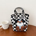Checkerboard puppy