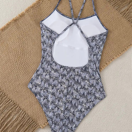 2025 New Swimsuit Women's Triangle One-piece Racing Professional Training Fashion dark blue Cedar Swimsuit