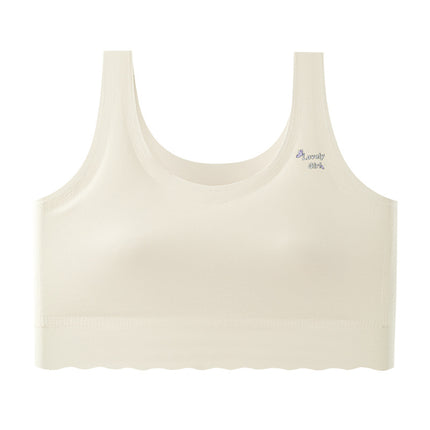 Traceless girls' underwear girls' bra 12-year-old children's developmental stage two primary school students small vest full cup