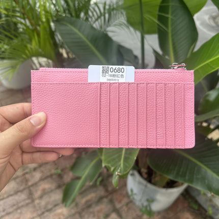 Women's Genuine Leather Fashion Long Zipper Mobile Phone Wallet High-grade Cowhide Men's Large Capacity Card Bag Two-in-One in stock