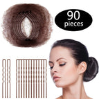 Brown color 50 pcs + 40 pcs u-shaped clips