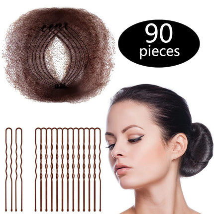 Hair Bun Maker Dance Net Bun Hairpiece Flight Attendant Hair Flower Bun Invisible Hair Net Wig Disposable Hair Bun