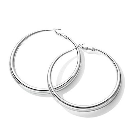 Metal Big Ear Ring 2025 New Explosive Exaggerated Earrings Women's Piece Ring Earrings Circle Advanced Sense Cold Wind Earrings