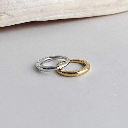 Basic Stacked Balloon Ring Brass Plated 18K Gold/Platinum Light Luxury Fashion High Style New Ring
