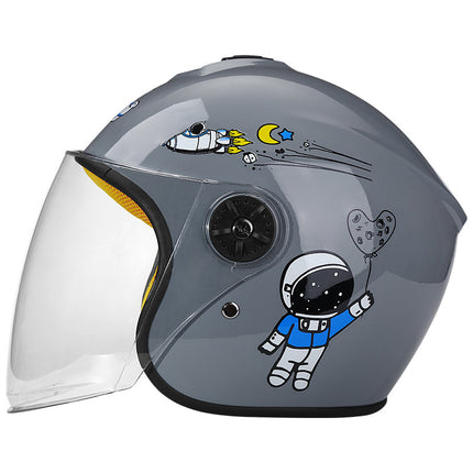 Motorcycle Helmet Electric Car Helmet Riding Safety Helmet Unisex Children's Half Helmet 505