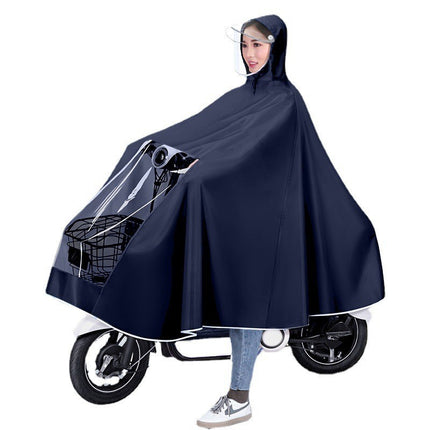 Raincoat for Electric Vehicles and Motorcycles, Adult Double or Single Raincoat with Double Brim, Enlarged and Thickened Riding Raincoat