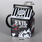 301-400ml / Square ceramic cup with lid