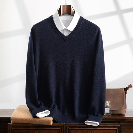 Cashmere V-Neck Sweater Men / Pull Col V Cachemire Homme