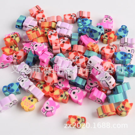 100 a pack of cross-border fruit soft pottery loose beads clay beads diy Amazon material bag accessories mobile phone