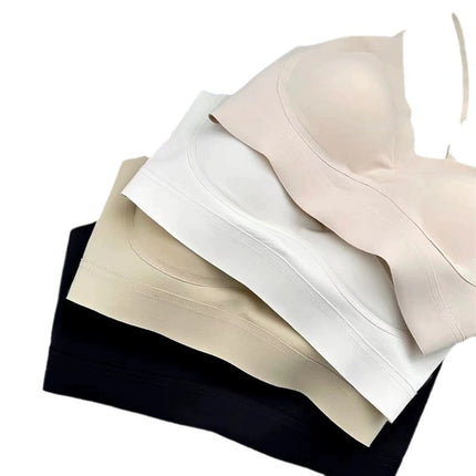 99957# Mori Color Seamless Underwear Women's Small Chest Push-up Anti-sagging Breathable Comfortable Non-rimmed Bra
