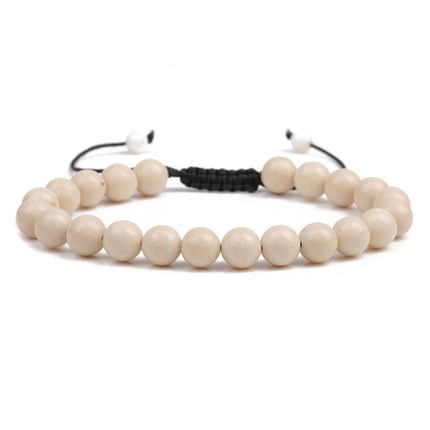 Amazon Hot Selling Natural Stone Beaded Bracelet 8mm Adjustable Size Blue Pine Volcanic Stone Bracelet Manufacturers in stock