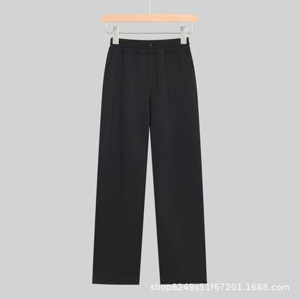 Lulu Women's Straight Air Pants Softstreme Wide-Leg Slimming Look Modal Casual Loose High-Waist Casual Versatile