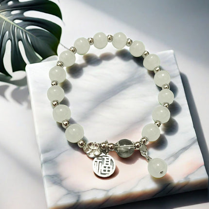 New Chinese-Style Ancient Beaded Elastic String Bracelet, Sweet Girl's Glass Bracelet, Night Market Stall, Cross-Border Live Broadcast Jewelry