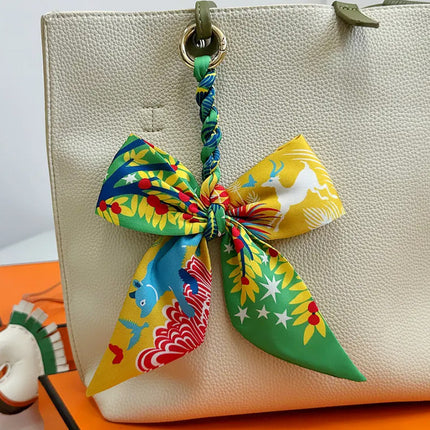 High-grade Handbag Handle Ribbon Bag Handle Handle Accessories Silk Scarf Handbag Tie Bag with Decorative Ribbon Pendant