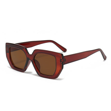 Cross-border Polygon Large Frame European and American Hot Girls Photo Shown Face Small Sunshade Sunglasses Simple Fashion Hip Hop Sunglasses Trendy