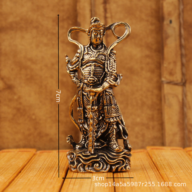 Antique Guan Gong Wei Tuo Bronze Ornaments Home Decorations Handicraft Ornaments Wei Tuo Station Bronze Ornaments Wholesale