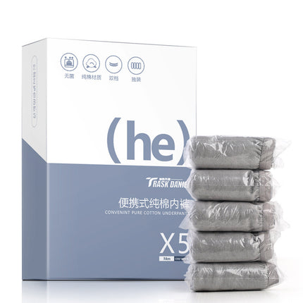 Pure cotton disposable underwear women high waist pregnant women sterilization travel hotel portable wash-free day throw men's boxer pants wholesale