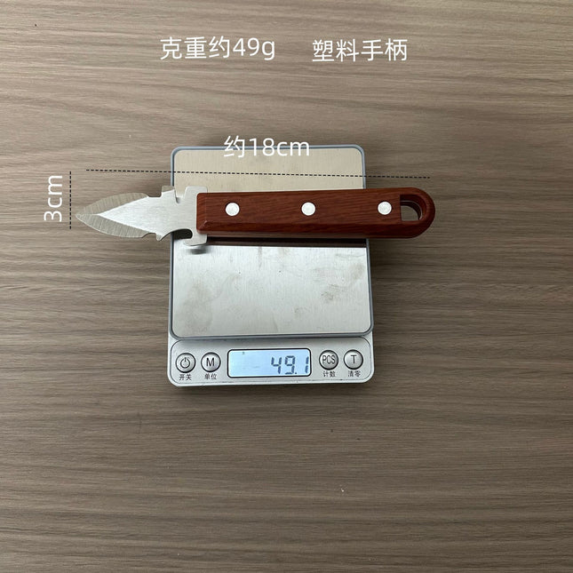 New thick stainless steel oyster knife oyster artifact wooden handle pry shell device oyster shell device oyster knife
