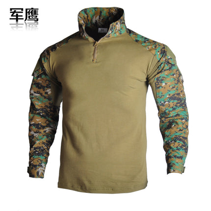 Army Eagle Frog Suit Long-sleeved Army Fan T-shirt Elastic Outdoor CS Field Quick-drying Camouflage Outdoor Long-sleeved T-shirt Quick-drying Men's G2