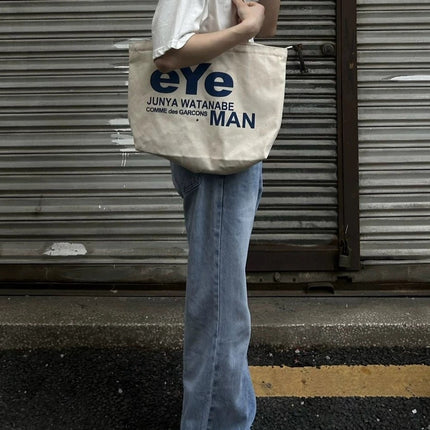 New Ins Letter Canvas Bag Large Capacity Commuter Shoulder Satchel Simple Student Class Versatile Tutoring