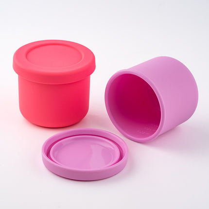 250ml Silicone Round Box Refrigerator Fresh-keeping Box Lunch Box Fruit Box Round Silicone Fresh-keeping Box Microwave Lunch Box