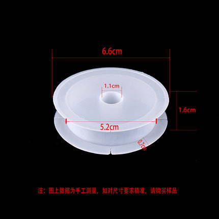 Transparent round spool core spool plastic coil I-wheel winding wire coil barrel wire rope storage tool