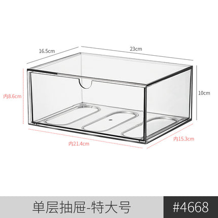 Desktop drawer transparent sundries cosmetics stationery pen note hand account tableware storage box mirror cabinet organizing box