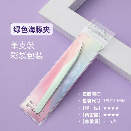 Eyelash tweezers grafting false eyelash tweezers eyelash tweezers flowering golden feather clip beauty tools eyelash clip wholesale