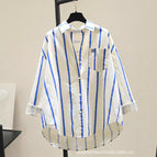 Blue and white stripes / One size fits all