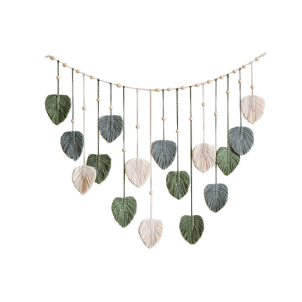 Nordic Handmade Woven Leaf Tapestry Bohemian Photo Homestay Bedroom Children's Room Background Wall Wall Decorations