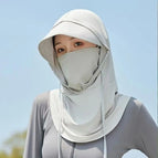 (six-in-one light gray) full face sun protection