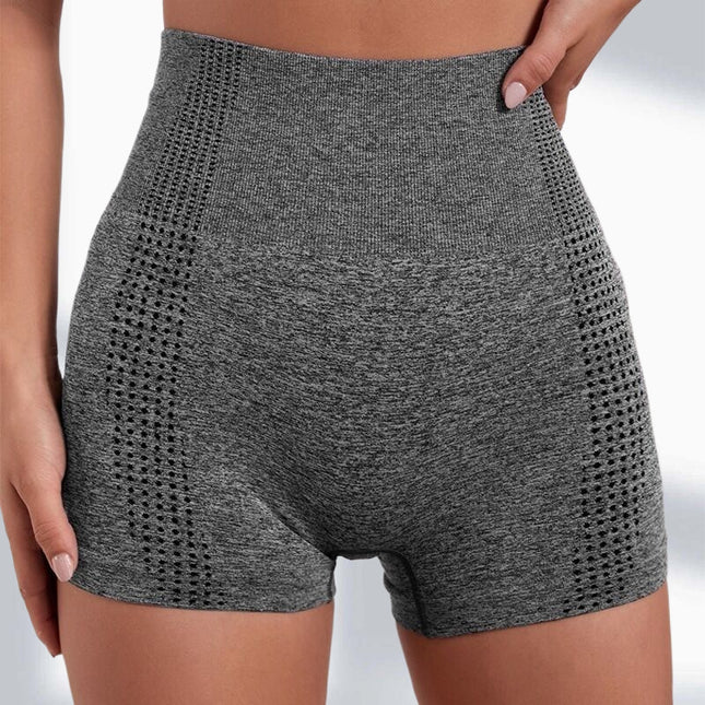 Spot Yoga Shorts Women's Summer Outer Wear Naked Hip Lifting Sports Shorts Tight Stretch Sports Fitness Triple Pants