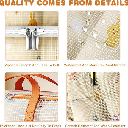 Pvc Mesh Quilt Storage Bag for Clothing, Luggage, Moving Packing Bag, Organizing Bag, Woven Bag, Moisture-Proof and Waterproof