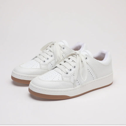Ten Thousand Years White Shoes Classic Real Wear Daily Collocation Casual Comfortable Thick Sole Height Increasing Minimalist 24 Women's Board Shoes