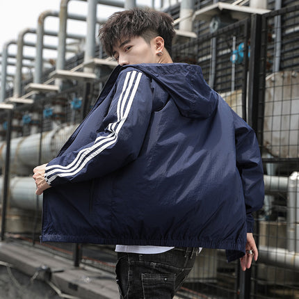 Thin Ice Silk Summer Men's Sunscreen Clothing Quick-drying Sunscreen Clothing Men's and Women's Riding Fishing Jacket Skin Windbreaker for Hair