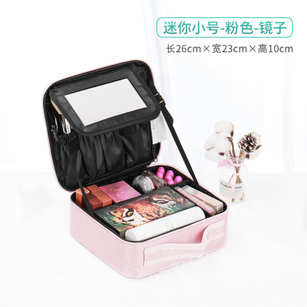 Detachable partition portable cosmetic bag small size portable South Korea simple cosmetic storage bag travel heel makeup Net Red