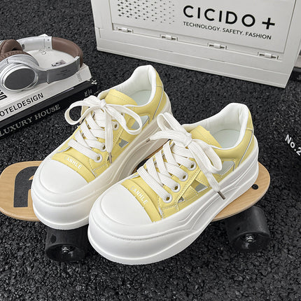 Breathable Thick-Soled White Shoes for Women, Height-Increasing Sneakers, 2025 Summer New Versatile Soft-Soled Casual Sports Shoes for Women