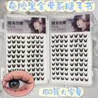 20 rows of 160 clusters of glue-free black gold loli eyelashes book