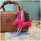 Rose red dog + chocolate + double rope + silicone rope