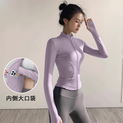 Yoga Clothing for Women 2026 New Style Jacket Quick-Drying Fitness Clothing Sports Running Suit Long-Sleeved Pilates Training Top