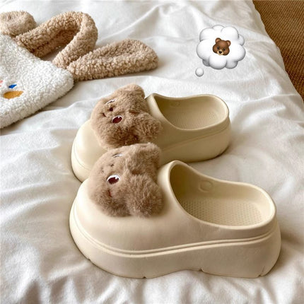 2026 Summer Hot-Selling Sweet Style Closed-Toe Half-Slip Sandals for Home and Outdoor Wear, Korean Version, Wear-Resistant, Non-Slip, Silent, High-Heeled, Height-Increasing