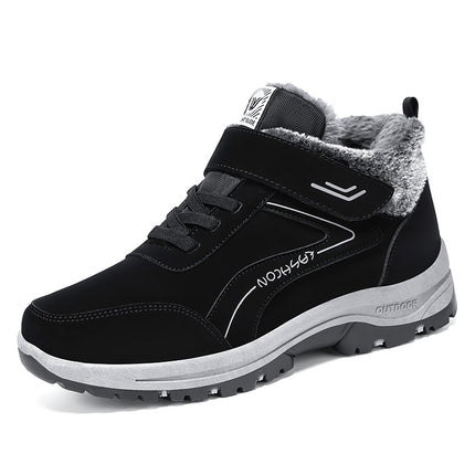 Snow Boots Men's Winter New Cotton Boots fleece-lined Thickened Outdoor Warm Cold Short Boots Casual Step Shoes Warm Cotton Shoes