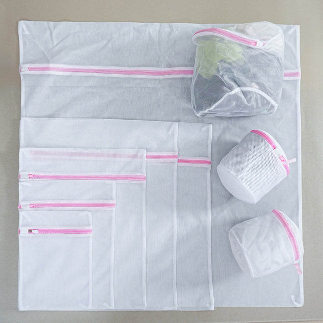 Pink Fine Mesh Laundry Bag Bra Underwear / Sac Filet Rose Maille Fine Soutien-Gorge