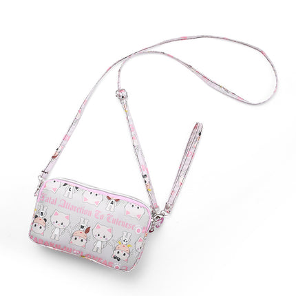 Mobile phone coin purse hand-held mini canvas bag women's bag Oxford cloth cartoon fabric bag wholesale